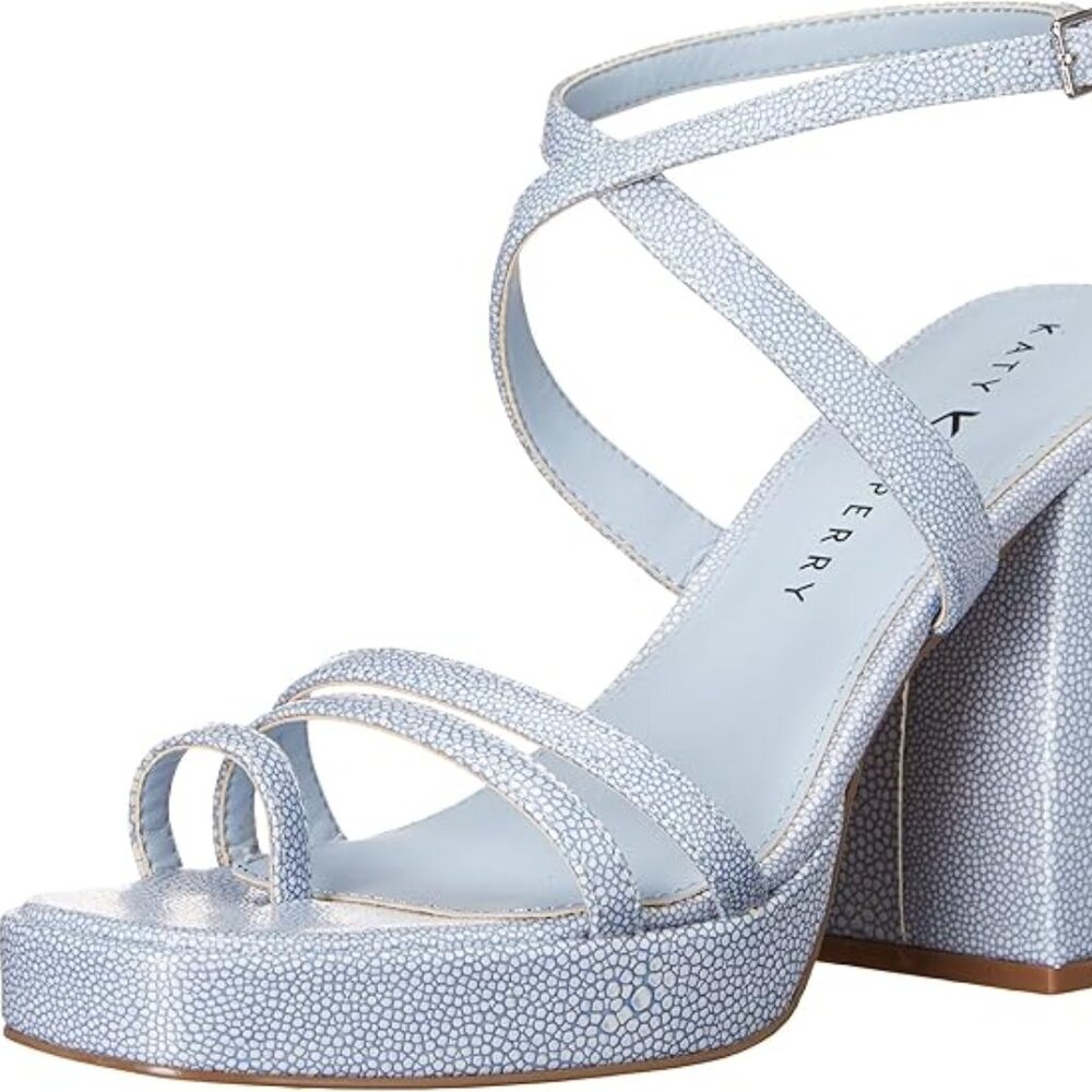 NEW Katy Perry Meadow Classic Purple Iris Platform Block heel Size 8.5